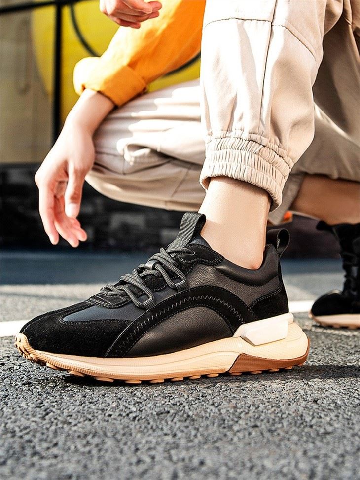 2022 Black Color Sport Shoes Flat Sneakers Unisex Men Casual Custom Shoes Men PU Leather