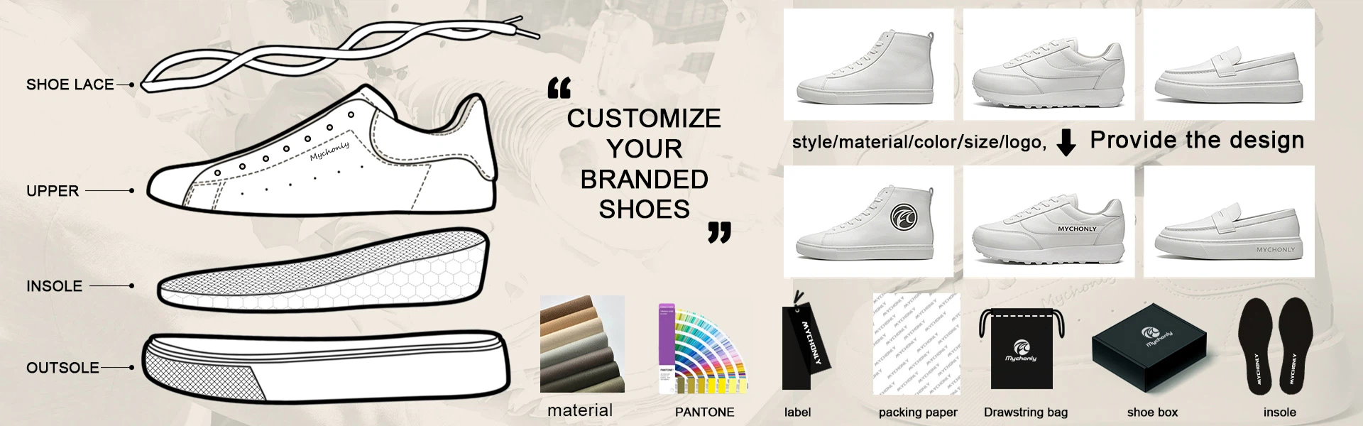 Customized branded shoes